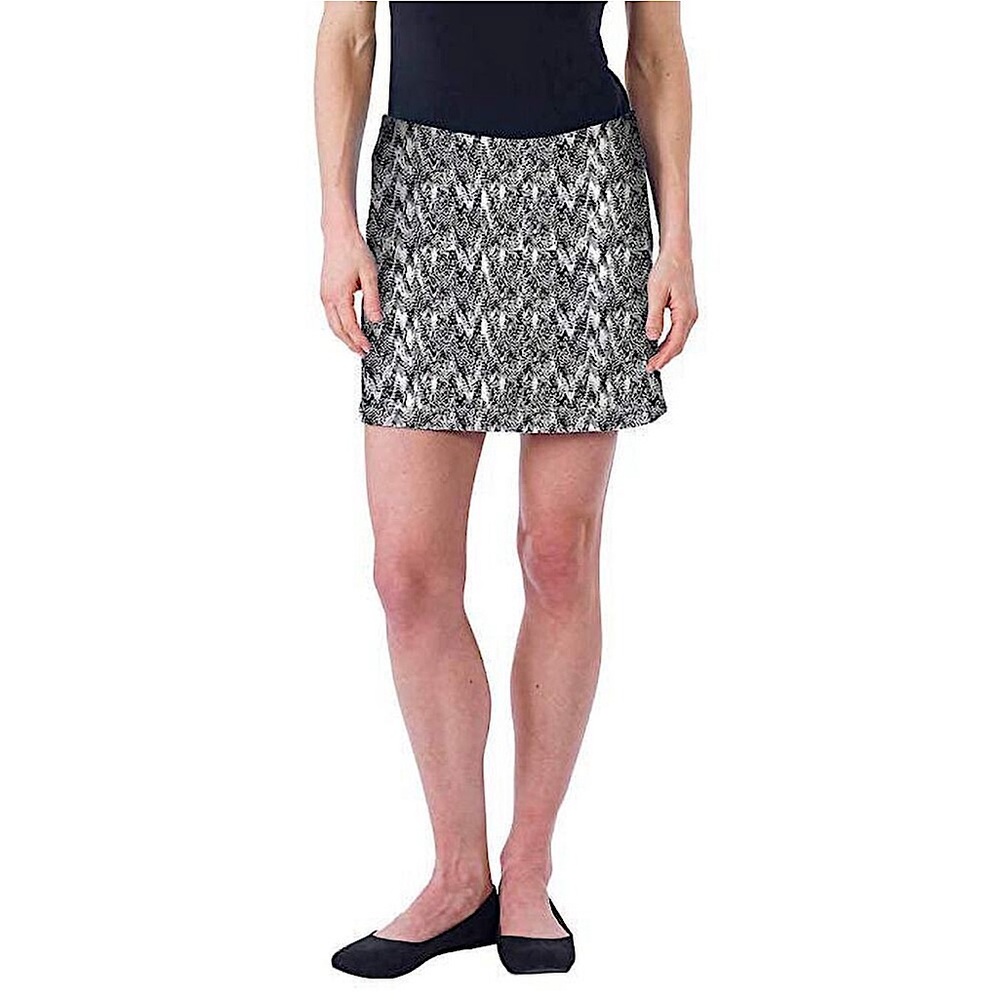 NWT Tranquility by Colorado Clothing static drift black white knit skort size XL